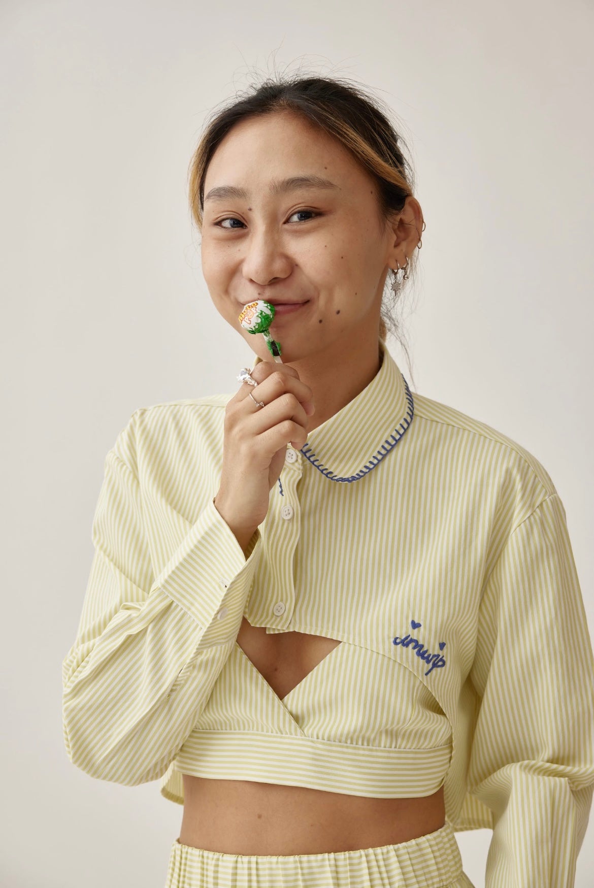 Summer Stripe Shirt & Bralettle