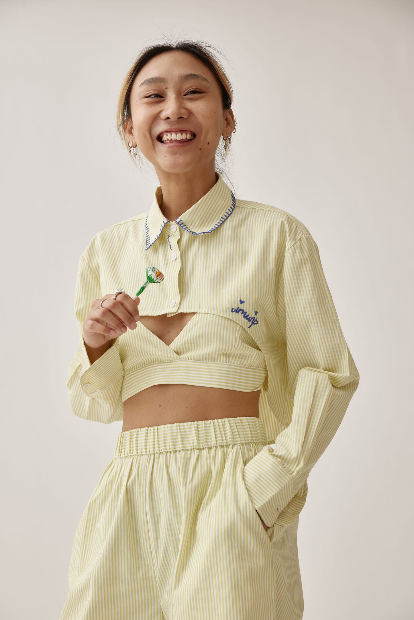 Summer Stripe Shirt & Bralettle