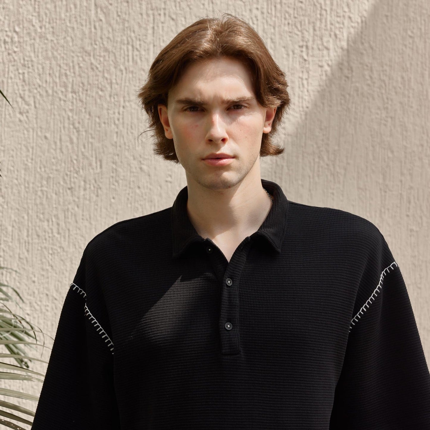 Waffle Polo T-shirt